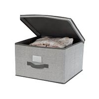 Simplify 16" Heather Gray Storage Box