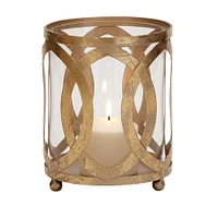 8" Gold Iron Glam Candle Holder