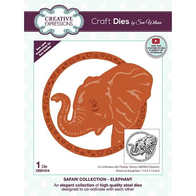 Creative Expressions Safari Collection Elephant Craft Die