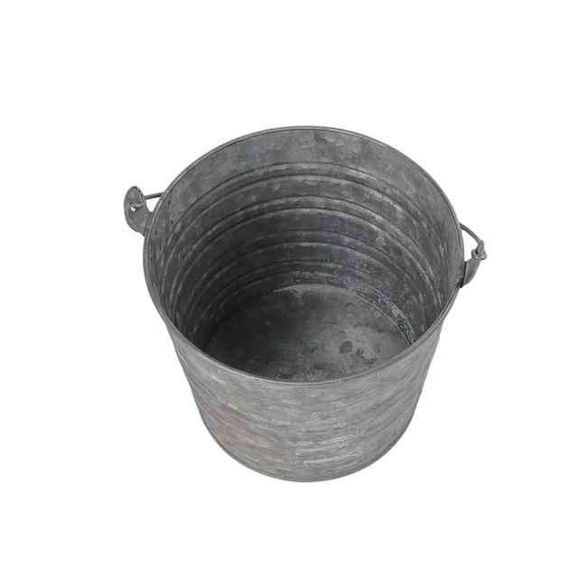 12" Inch, Galvanized Metal Farmhouse Centerpieces Milk