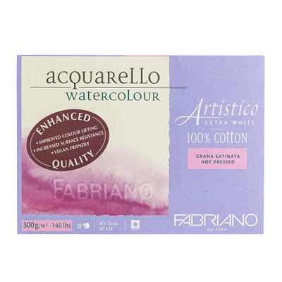 Fabriano® Artistico Extra White Hot Press Watercolor Block