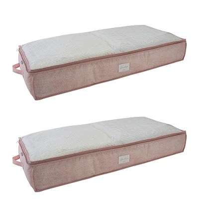 Simplify Blush Under the Bed Storage Bag, 2ct.