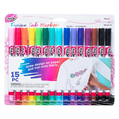 Tulip® Fusion Ink Bullet Tip Fabric Markers 