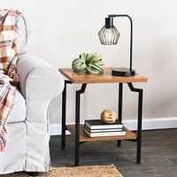 Household Essentials Crown 22" 2-Tier Square Side End Table