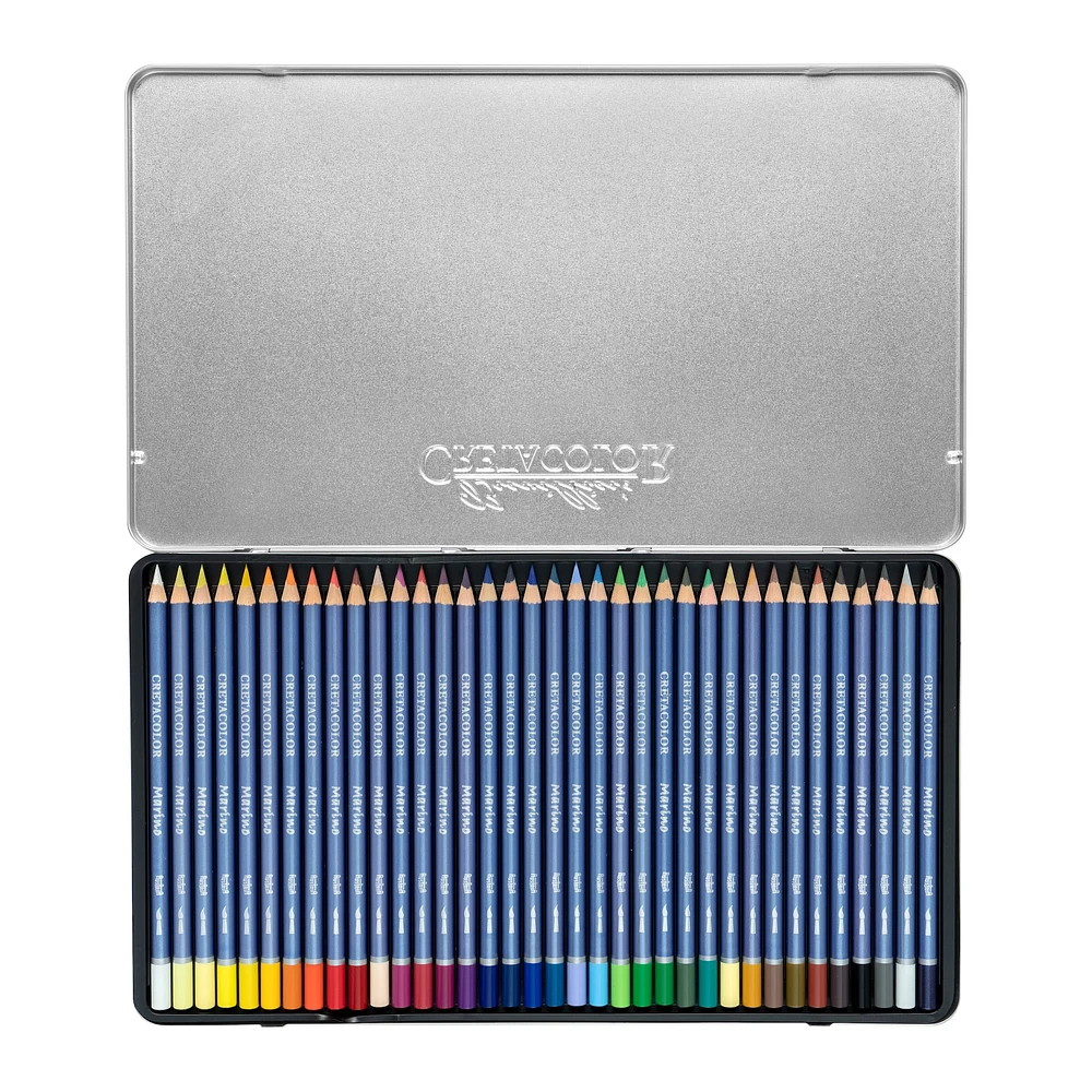 3 Packs: 36 ct. (108 total) Cretacolor Marino Lightfast Watercolor Pencil Tin