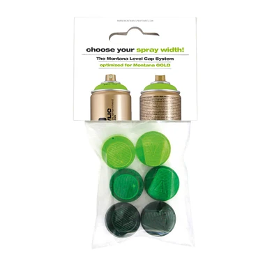 12 Packs: 6 ct. (72 total) Montana Cans Green Spray Cap Set