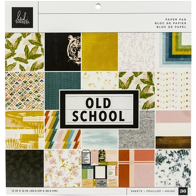 Heidi Swapp® Old School Paper Pad, 12" x 12"