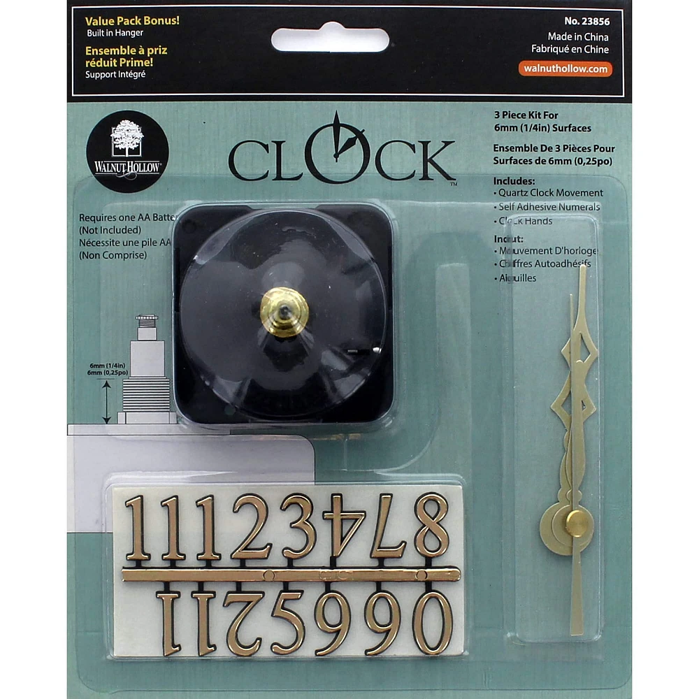 Walnut Hollow® 1/4" Clock Movement Kit