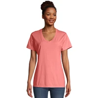 Hanes ComfortWash Garment-Dyed V-Neck Women's T-Shirt