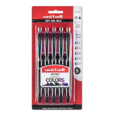 Uni-Ball® 207 Gel BLX 5 Color Pen Set, 0.7mm
