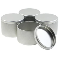 6oz. Silver Candle Making Tins by Make Market®, 4ct.