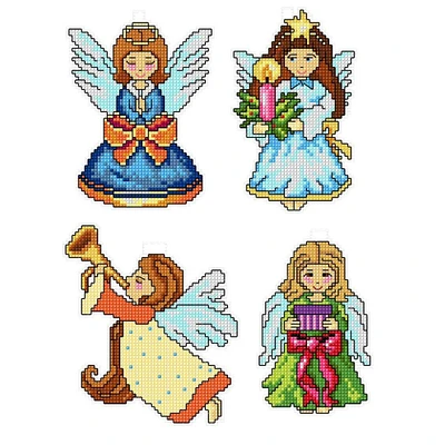 Crafting Spark Angels Plastic Canvas Counted Cross Stitch Kit