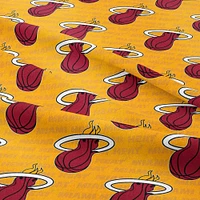 Camelot Fabrics NBA Miami Heat Ditsy Colors Cotton Precut Fabric Bundle