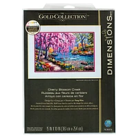 Dimensions® The Gold Collection™ Cherry Blossom Creek Counted Cross Stitch Kit