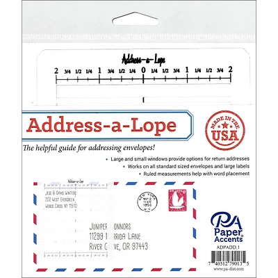 PA Paper™ Accents Address-a-Lope Plastic 2-in-1 Addressing Template