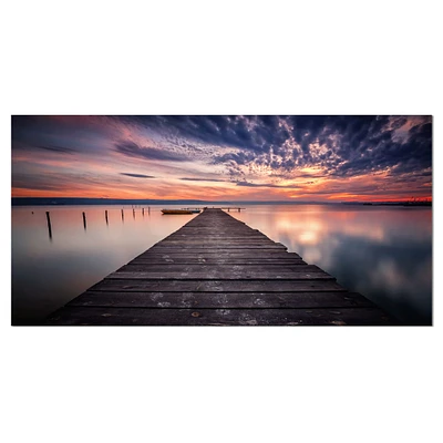 Designart - Colorful Sunset Over Lake