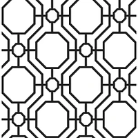 InHome Crawford Black & White Peel & Stick Wallpaper