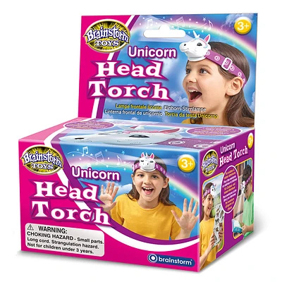 Brainstorm Toys Unicorn Head Flashlight With Light & Sound