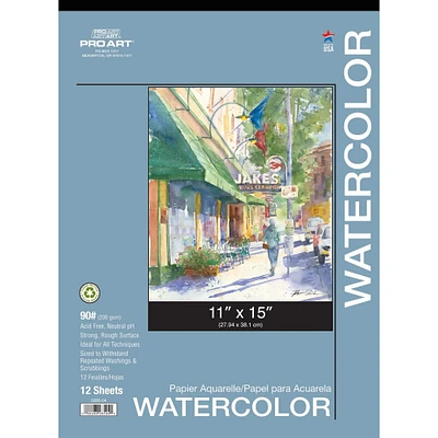 Pro Art® 90lb. Taped Watercolor Pad