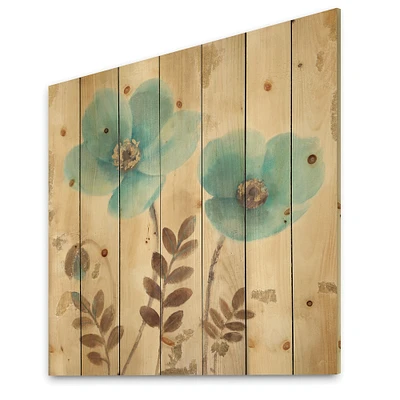 Designart - Blue Poppies Cottage Flowers I