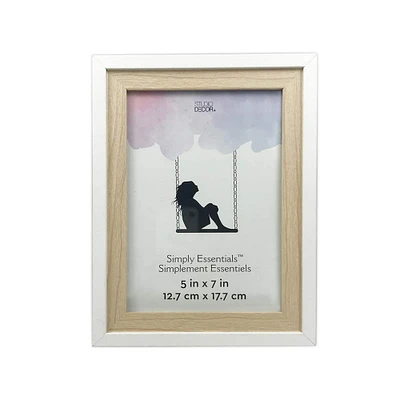 White & Natural Two-Tone 5" x 7" Frame, Simply Essentials™ by Studio Décor®