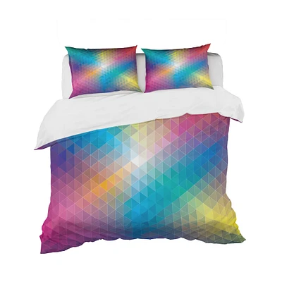 Designart 'Geometric Pattern' Modern & Contemporary Bedding Set - Duvet Cover & Shams