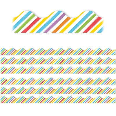 Eureka® Growth Mindset Rainbow Stripes Deco Trim®, 222ft.