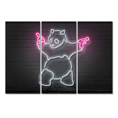 Designart - Bad Panda - Modern Canvas Wall Art