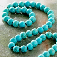 Turquoise Dyed Howlite Round Beads, 6mm by Bead Landing™