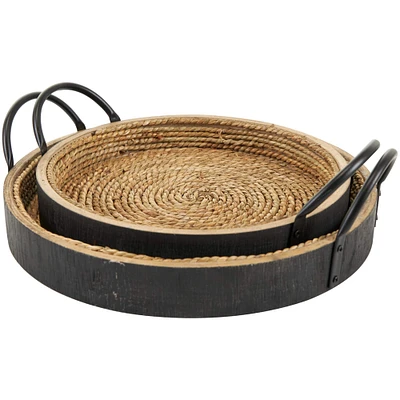 Matte Black Bohemian Nesting Tray Set