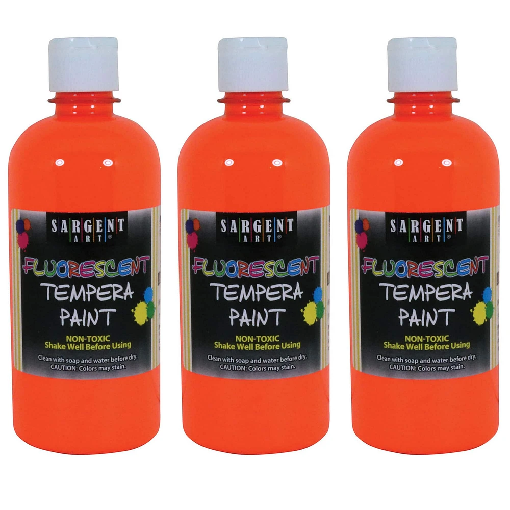 Sargent Art® Neon Tempera Paint, 16oz. 3ct.