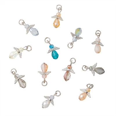 Charmalong™ Multicolor Rhodium Angel Drop Charms by Bead Landing™