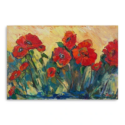 Flamboyant Poppies Canvas Giclee