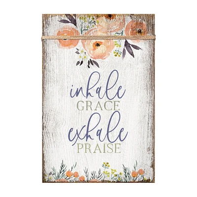 Inhale Grace Plaque with Easel and Wall Hanger