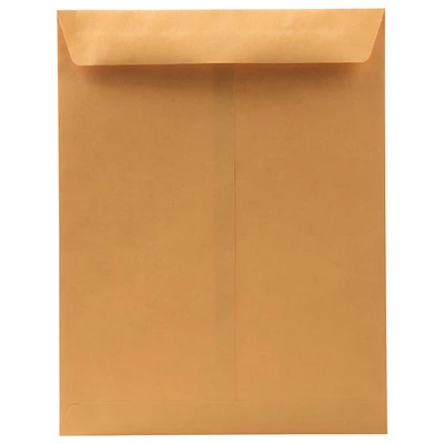 JAM Paper 10" x 13" Brown Kraft Recycled Manila Open End Envelopes, 100ct.