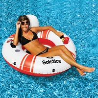 46" Inflatable Red & White Swimming Pool Inner Tube Float