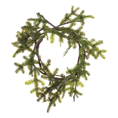 24" Glittered Spruce Pine Wreath