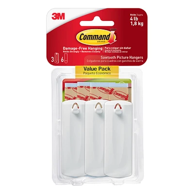 12 Packs: 3 ct. (36 total) Command™ White Sawtooth Picture Hangers