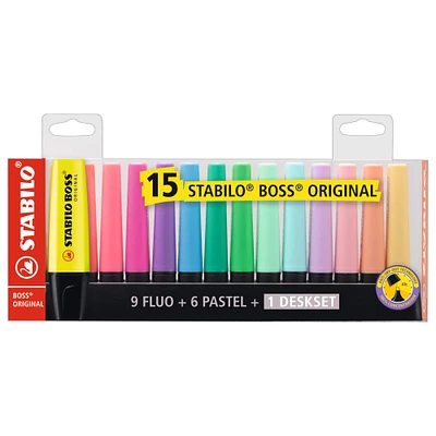 10 Pack: Stabilo® Boss® Original Highlighter 15 Color Set