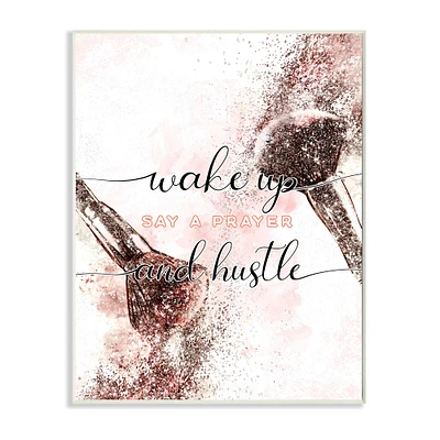 Stupell Industries Say a Prayer & Hustle Wall Plaque