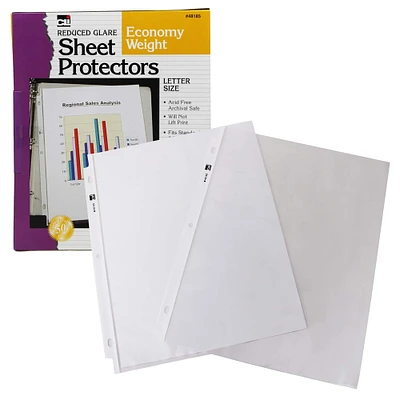 Reduced Glare Sheet Protectors, 5 Packs of 50