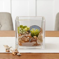 12 Pack: 6" Square Glass Vase by Ashland®