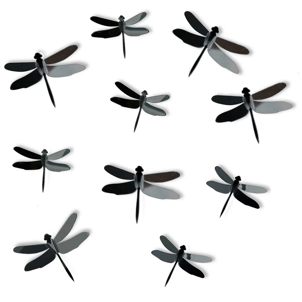 RoomMates 3D Gray Dragonflies Peel & Stick Mirror Decals