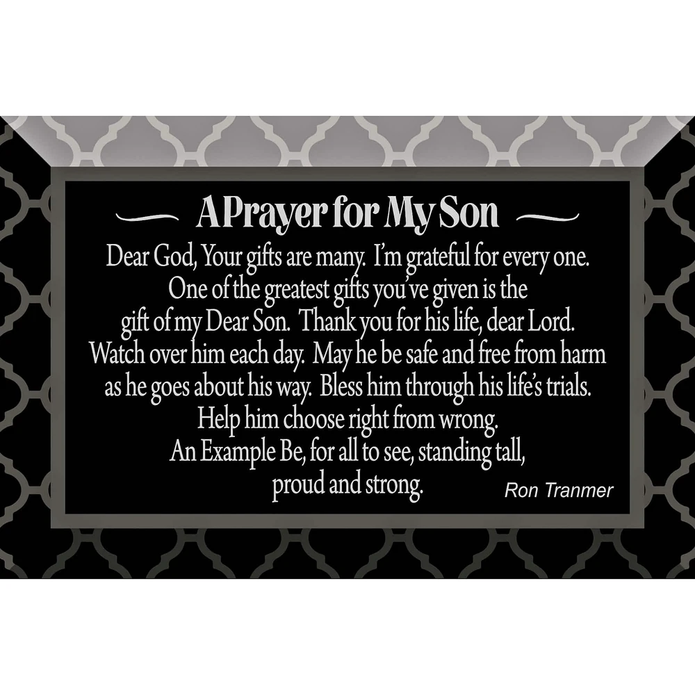 A Prayer For My Son Glass Plaque with Ease