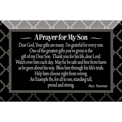 A Prayer For My Son Glass Plaque with Ease