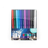 Art 101 Dual-Tip Illy Markers, 3 Packs of 12