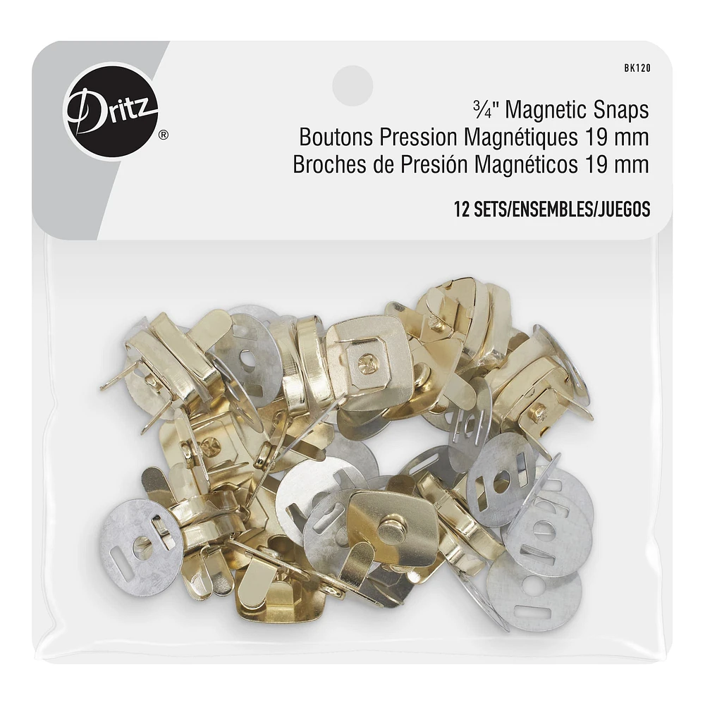 Dritz® Brass Magnetic Snaps, 3/4"