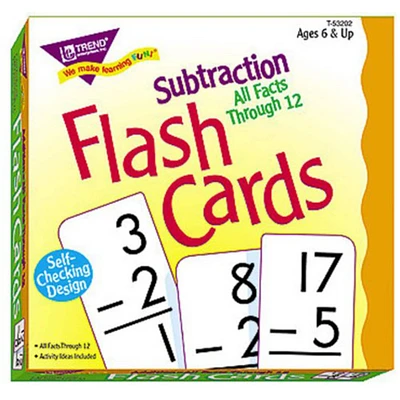 Trend Enterprises® Subtraction 0-12 All Facts Flash Cards