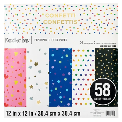 Confetti Paper Pad by Recollections™, 12" x 12"