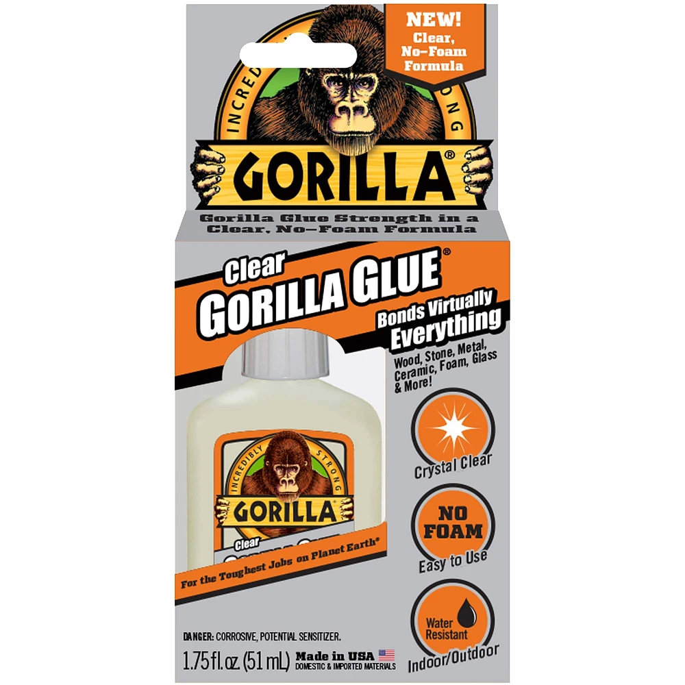 Gorilla Glue® Clear No Foam Formula, 1.75oz.